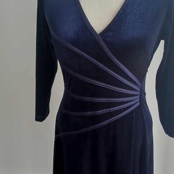 Connected Apparel Womens Dark Blue Dress 10P - Picture 3 of 6